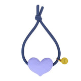 Girls Cute Heart Elastic Hair Bands Korean Hair Ties Hair Bow  Scrunchies Rubber Ponytail Holder Women Hair Accessories