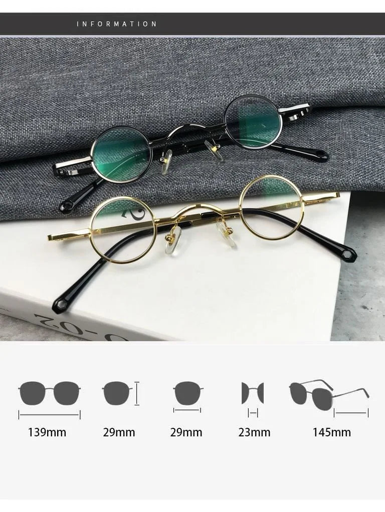 cubojue small round reading glasses +100 +150 +200 +250 +300 glass lens narrow nerd spectacles eyeglasses frames