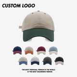 Fashion Contrasting Color Soft Top Baseball Caps for Men and Women Spring and Summer Versatile Sunscreen Hip Hop Hat Custom Logo