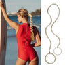 Elastic Hair Ties Ponytail Holders Colorful Gym Sports Hair Bands Spiral Long Pony Tial Wrap for Women Thick Hair for Wind Water
