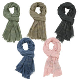 Foreign Trade European and American Men's 2022 New Yarn-Dyed Striped Scarf Men's Winter Solid Color Cotton and Linen Scarf Facto