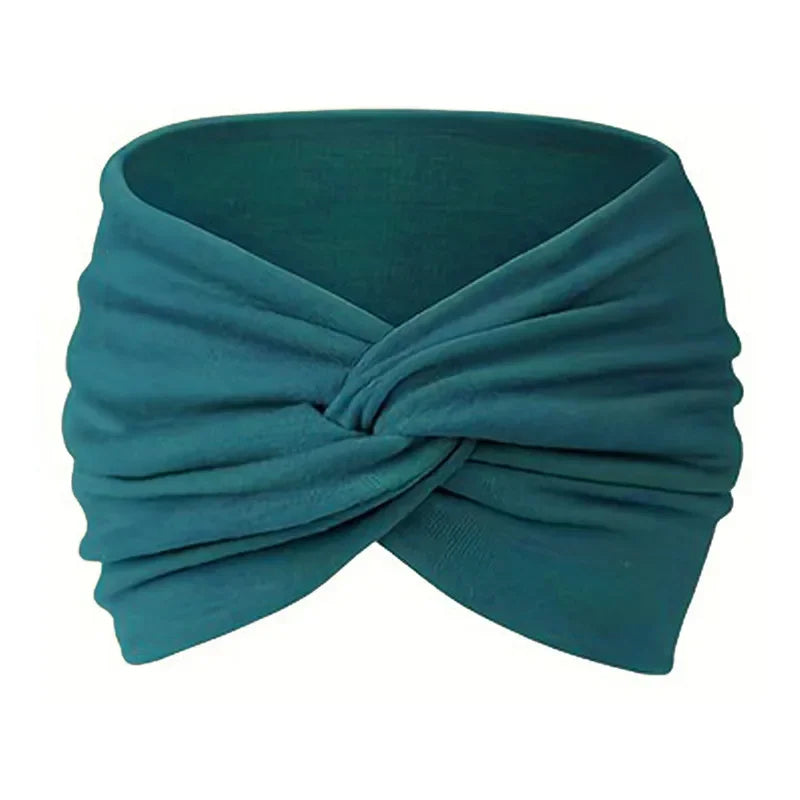 Women Sport Headbands African Wide Hair Wrap Turban Twist Headband for Women Workout Stretch Non-slip Sweatband Hairbands