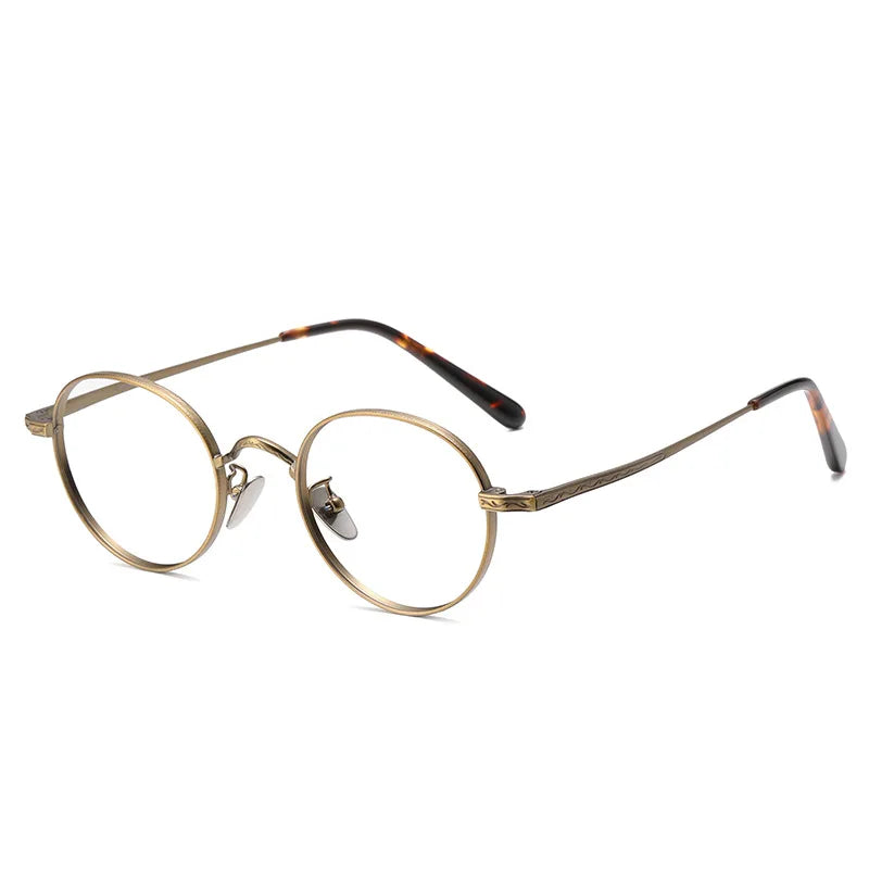 2025 Fashion Eyewear Retro Pure Titanium Round Glasses Comfortable Optical Prescription Eyeglasses Frame Men Women Brand Desgin