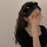 Korean Hairbands for Women Hair Accessories French Elegant Pleated Bowknot Headband Women Girls 2025 Fashion Designer Hair Bands