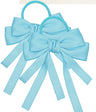 2PCS Elastic Hair Ties Rings Boutique Fabric Fringes Bows Grosgrain Ribbon Ponytail Holder Rubber Hair Bands Hair Accessories
