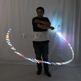 LED Rhythmic Gymnastics Ribbon Colorful Luminous Gym Ribbons Dance Rgb Glow Led Poi Ribbon For Belly Dance Hand Props