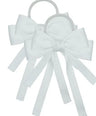 2PCS Elastic Hair Ties Rings Boutique Fabric Fringes Bows Grosgrain Ribbon Ponytail Holder Rubber Hair Bands Hair Accessories