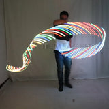 LED Rhythmic Gymnastics Ribbon Colorful Luminous Gym Ribbons Dance Rgb Glow Led Poi Ribbon For Belly Dance Hand Props