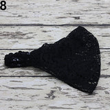 Women Fashion Bandanas Turban Lace Hollow Pattern Hair Band Wide Headband