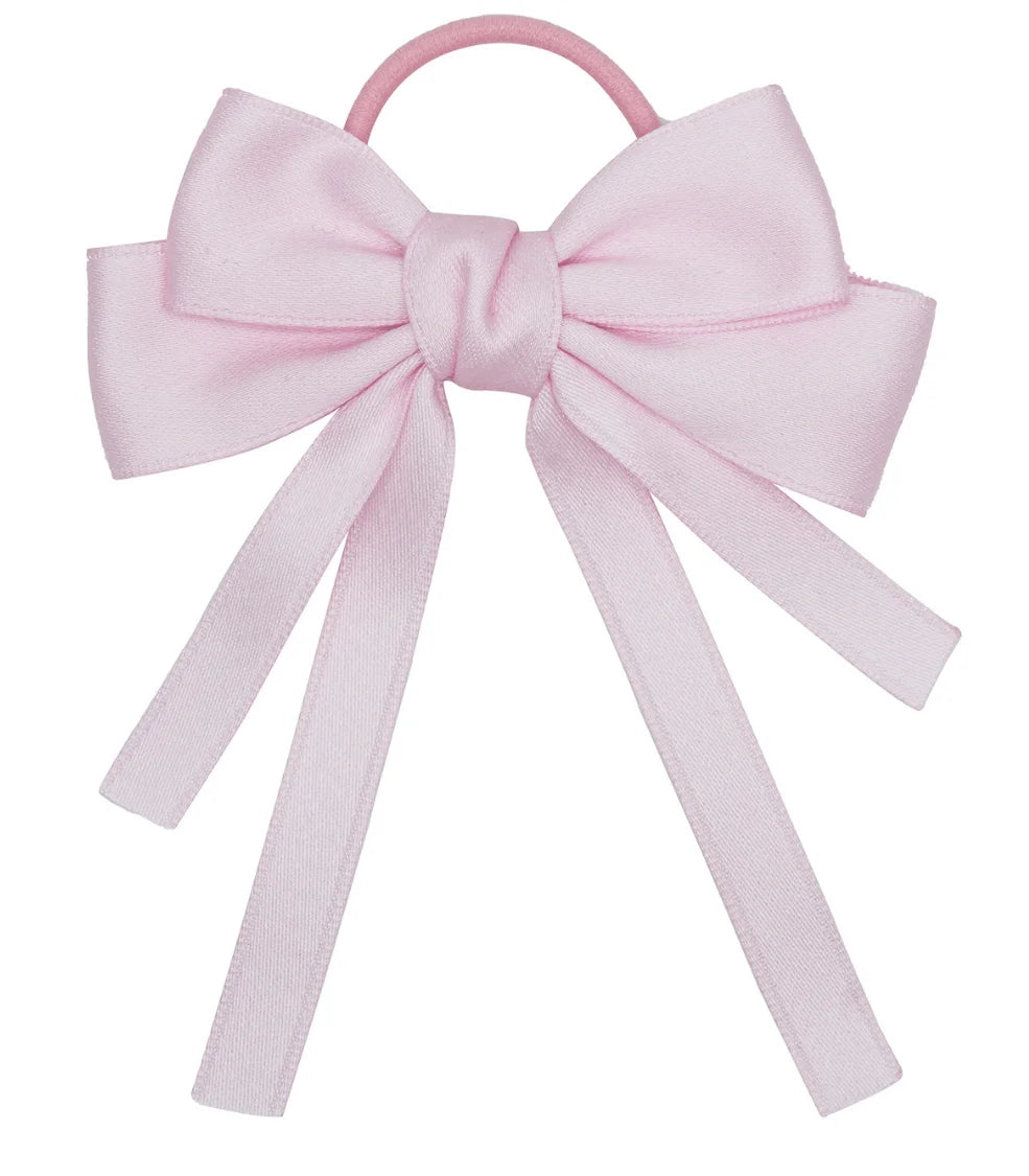 2PCS Elastic Hair Ties Rings Boutique Fabric Fringes Bows Grosgrain Ribbon Ponytail Holder Rubber Hair Bands Hair Accessories