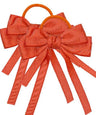 2PCS Elastic Hair Ties Rings Boutique Fabric Fringes Bows Grosgrain Ribbon Ponytail Holder Rubber Hair Bands Hair Accessories